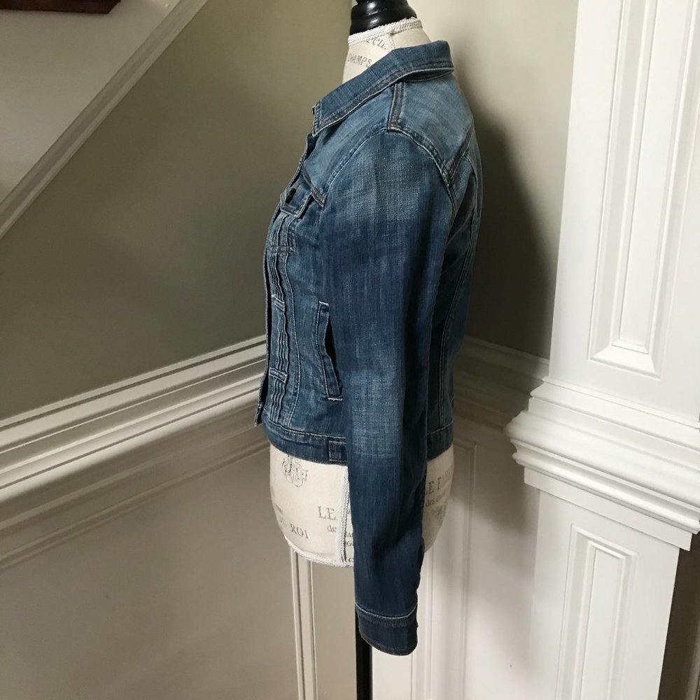 Joe's Jean Jacket Denim Womens Medium Blue Button Down Long Sleeve Cotton Collar - Picture 10 of 15